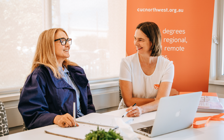 Two women working in Northwest Country University Centres